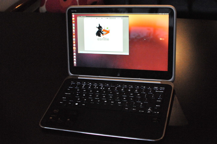 Ubuntu 12.10/XPS 12でescortを実行しているところ